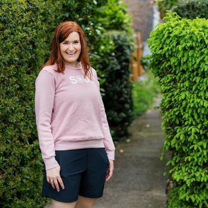 SoulCycle Pink Crew Neck Sweatshirt Size Small